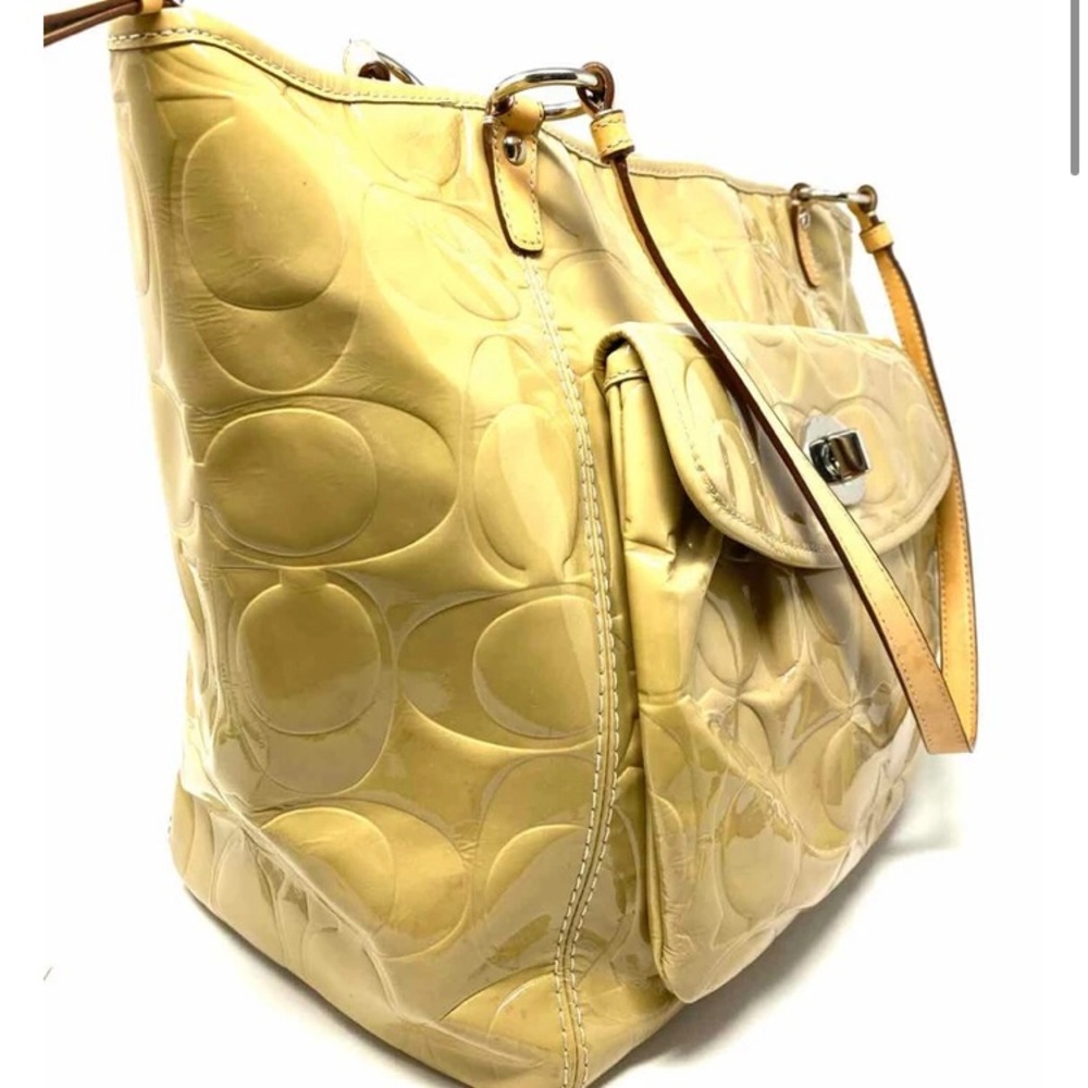COACH F14663 RETIRED LEAH EMBOSSED TOTE - Picture 2 of 16